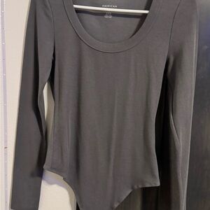 American Eagle Outfitters Charcoal Bodysuit